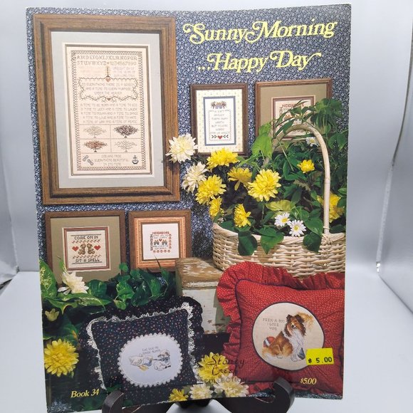Vintage Cross Stitch Patterns, Sunday Morning Happy Day, 1986 Stoney Creek 34 - Picture 1 of 2